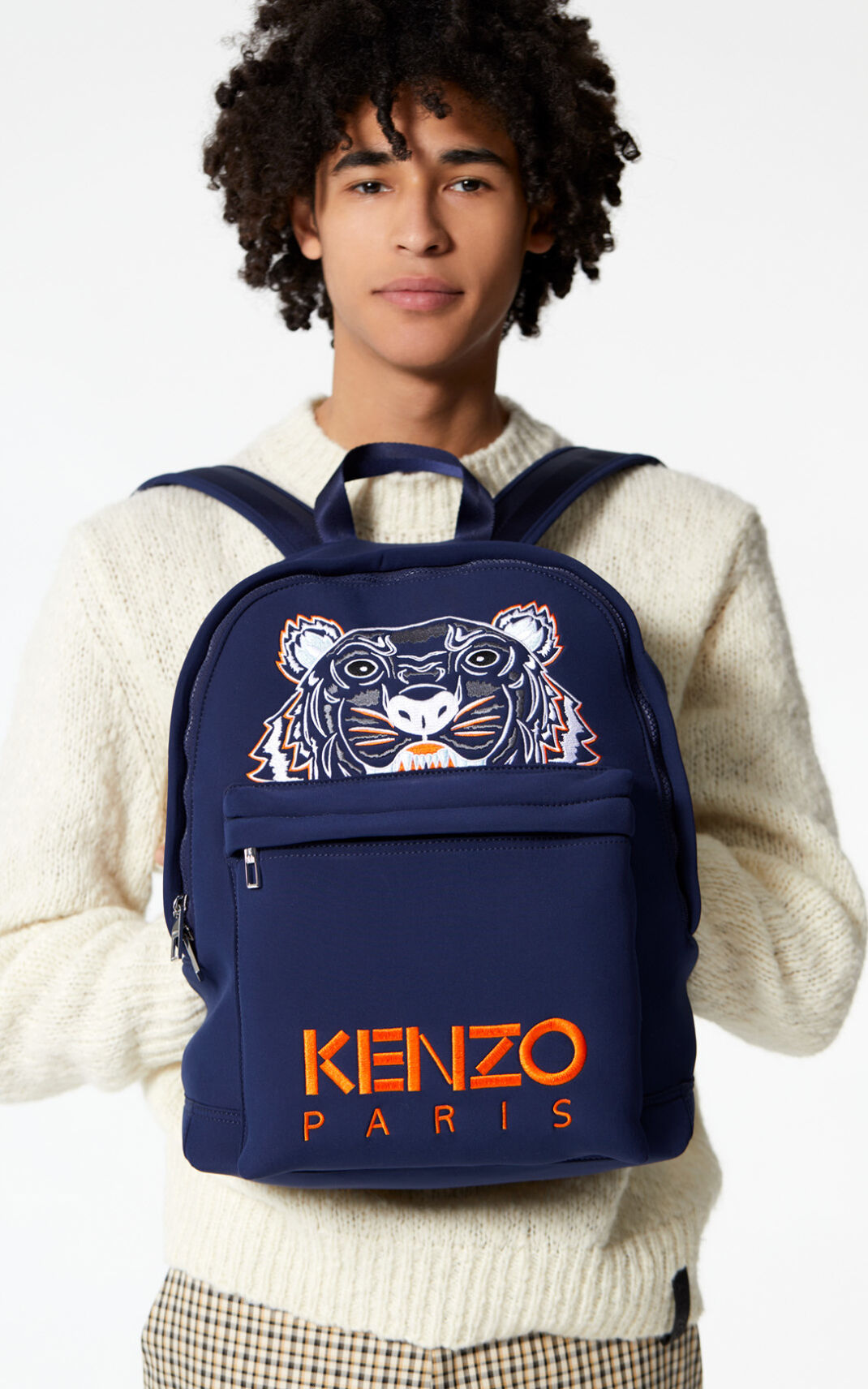 Kenzo Large Neoprene Tiger Ruksak Muške - Tamnoplave Plave - Hrvatska XDJPUQ405